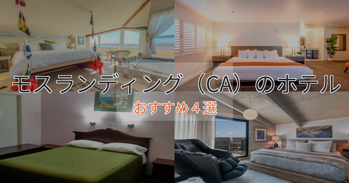 モダンラグジュアリーモスランディング（CA）のくつろぎホテル4選【心地よい空間】